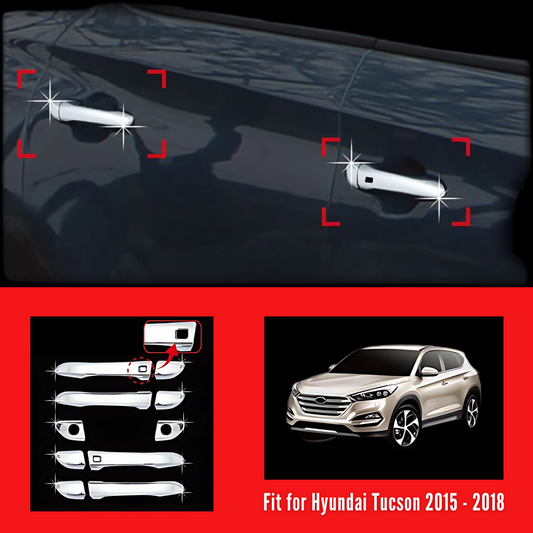 Passend für Hyundai Tucson 2015–2018 Chrom Türgriffblenden 8-teilig