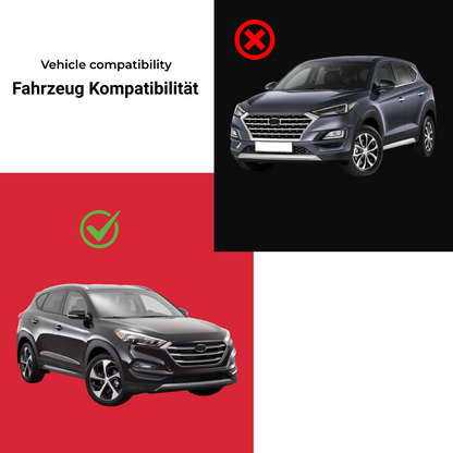 Hyundai Tucson 2015-2018 Sport Frontgrill Schwarz Matt