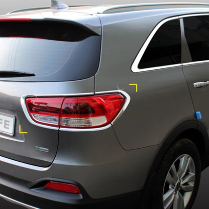 Passend für Kia Sorento 2014-2020 Rücklicht Rahmen Abdeckung Chrom 6-teilig, hochwertig und einfach zu montieren