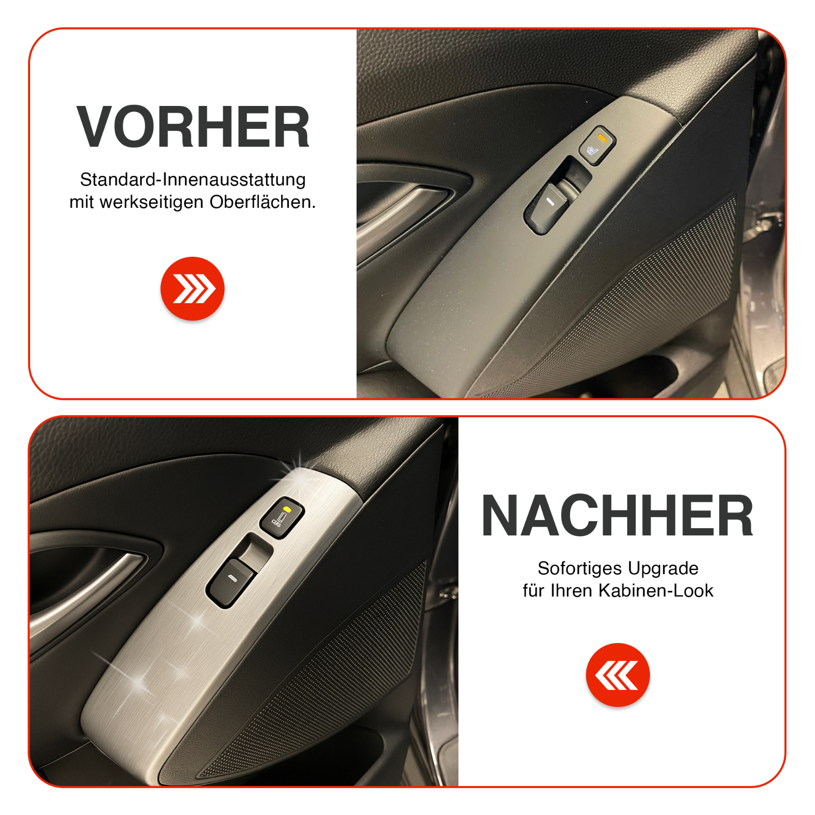 Armaturenbrett Blende Chrom passend für Hyundai ix35 2010–2013