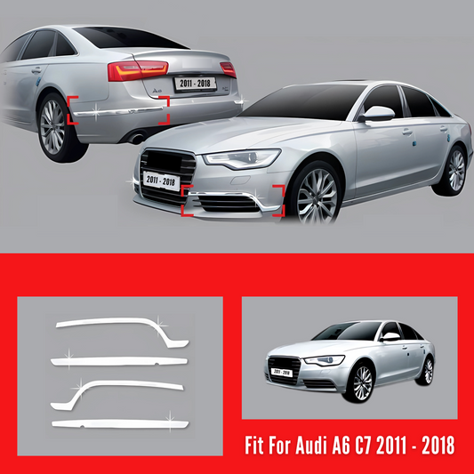 Chrom Stoßstangenleisten Passend für Audi A6 C7 2011–2018