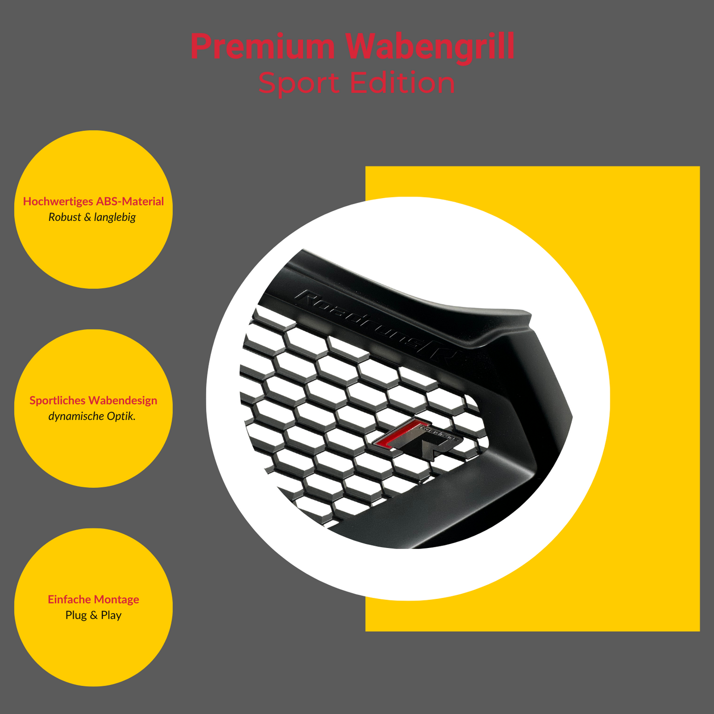 Hyundai Tucson 2015-2018 Sport Frontgrill Schwarz Matt