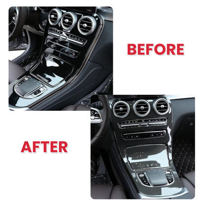Carbon Look Mittelkonsole Abdeckung passend für Mercedes C W205 GLC X253 2019-20