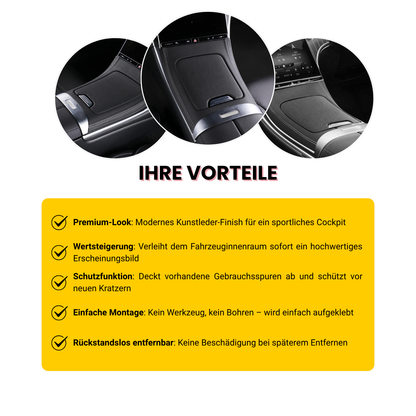 Mittelkonsole Abdeckung Kunstleder passend für Mercedes C-Klasse W206 2022-2025