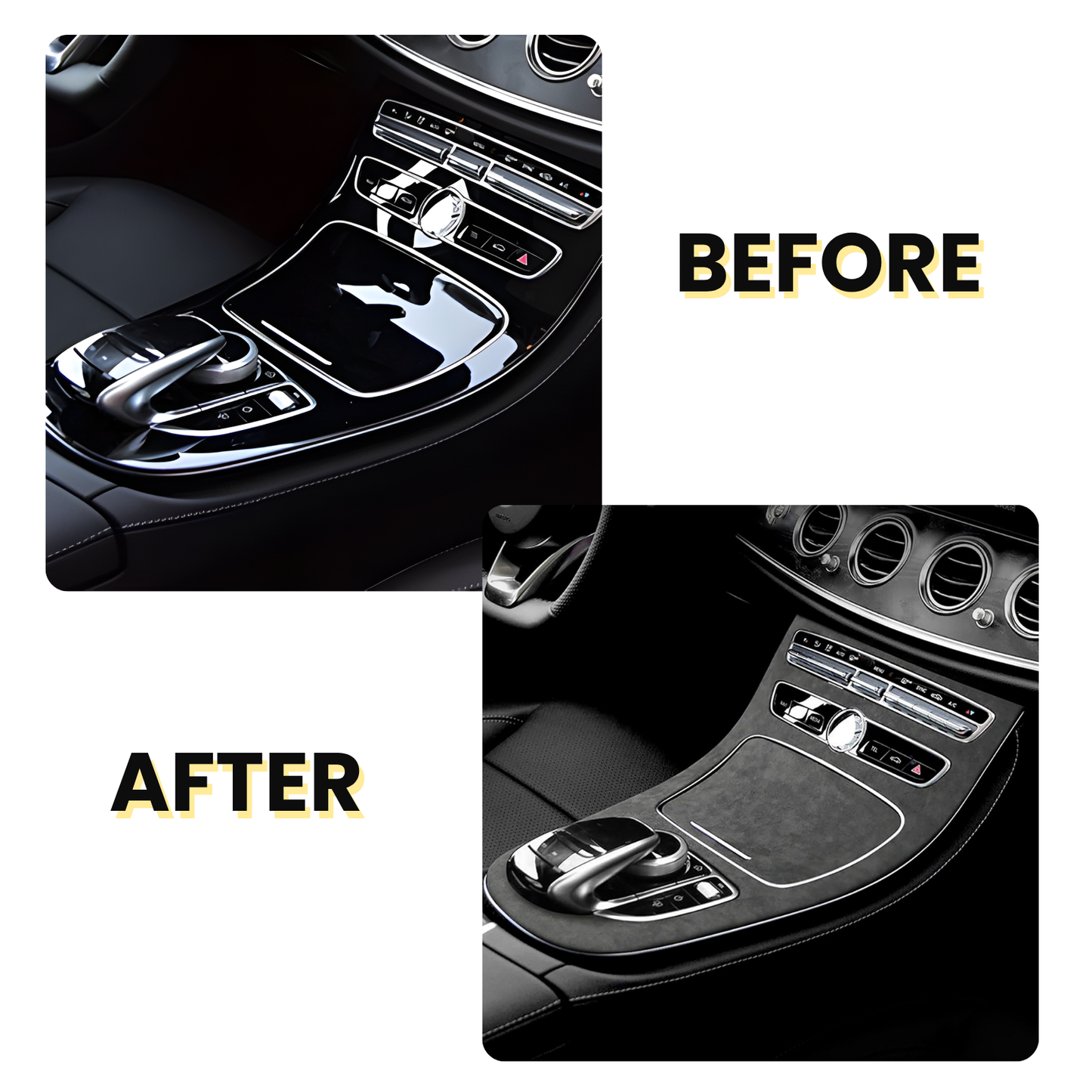 Mittelkonsole Abdeckung Luxus Wildleder passend für Mercedes E-Klasse W213 GLE