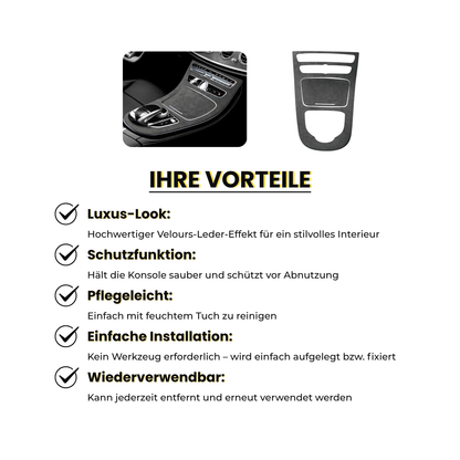 Mittelkonsole Abdeckung Luxus Wildleder passend für Mercedes E-Klasse W213 GLE