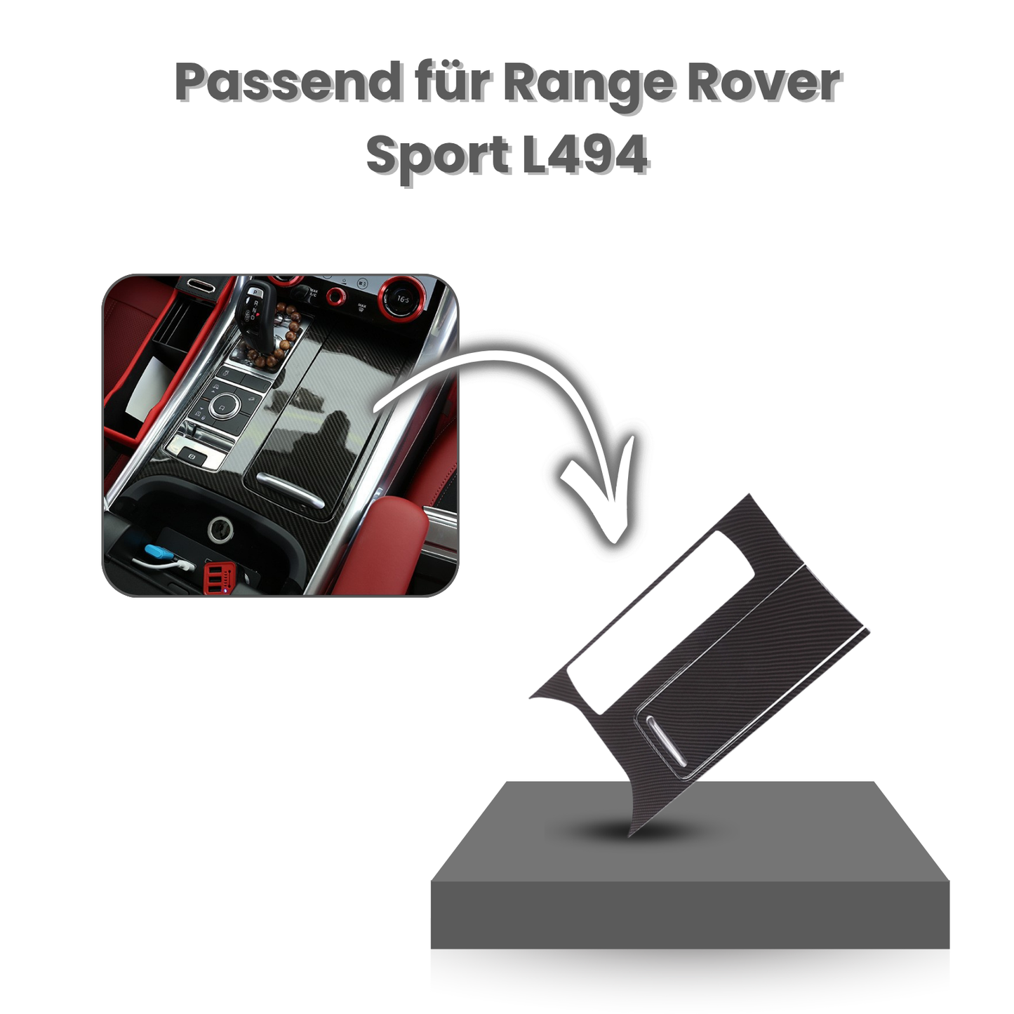 Mittelkonsole Blende Carbon Optik  Passend für Range Rover Sport L494 2013-2017