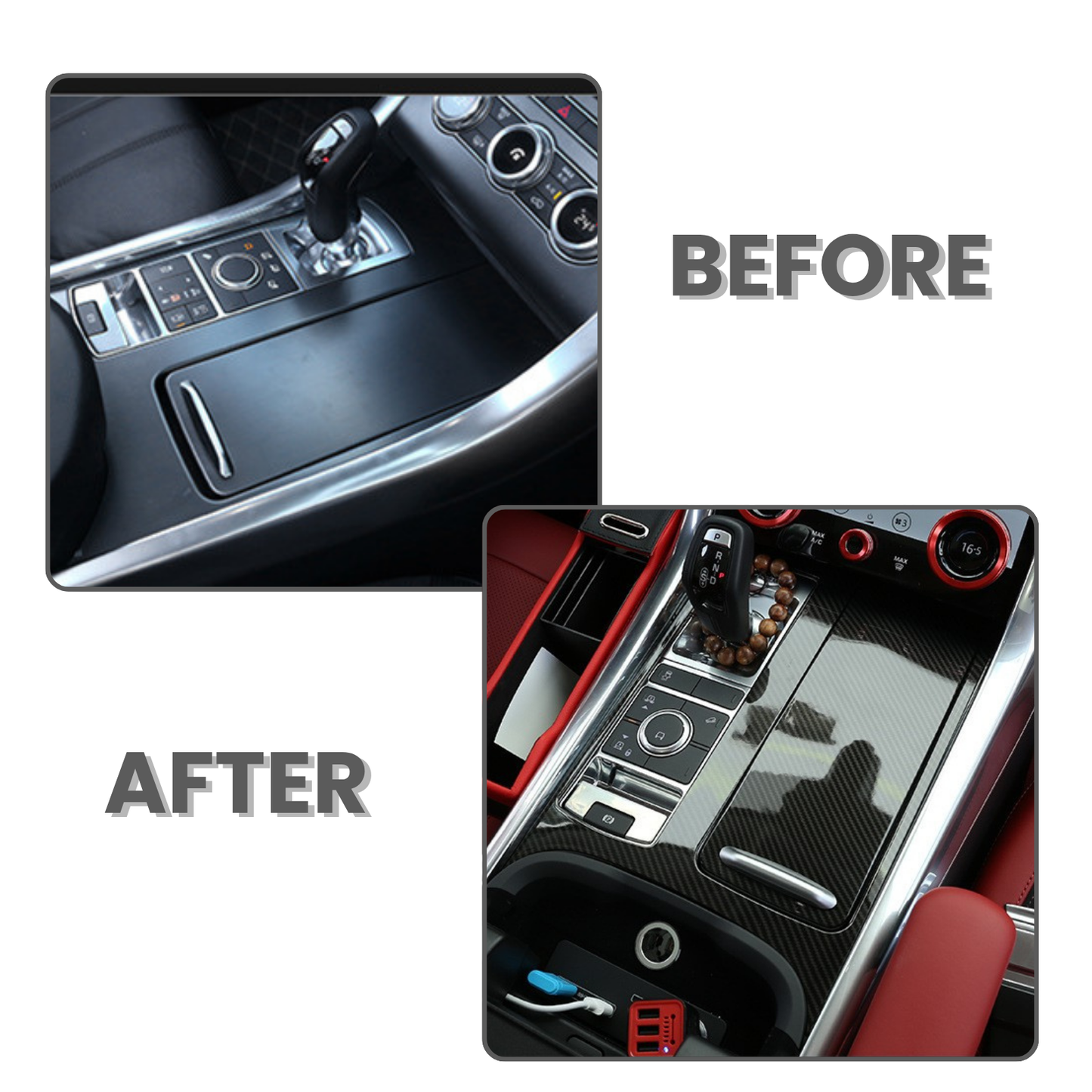 Mittelkonsole Blende Carbon Optik  Passend für Range Rover Sport L494 2013-2017